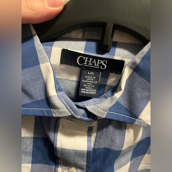 Chaps Blue and White Shirt - Picture 3 of 4
